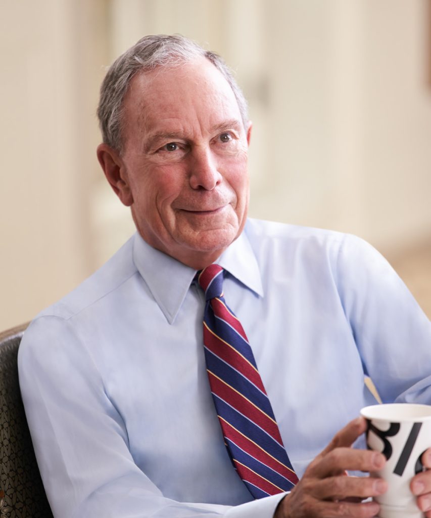 former mayor of New York City, Michael Bloomberg